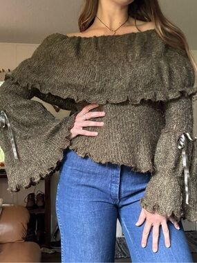 Zone Bleue Vintage Bardot sweater